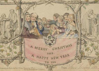 اولین کارت کریسمس چاپ شده جهان را ببینید ، ارتباط اولین کارت کریسمس با چارلز دیکنز